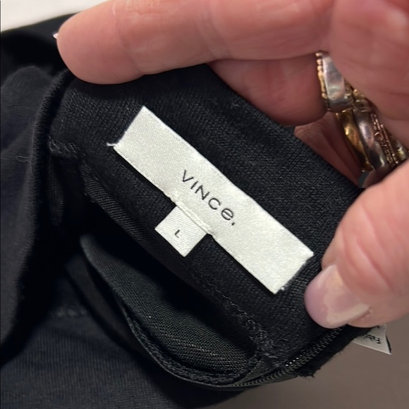 Vince Black Sleeveless Turtleneck Midi Dress Size Large - Picture 10 of 11